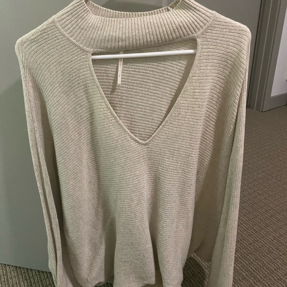 V cut out sweater. Free people